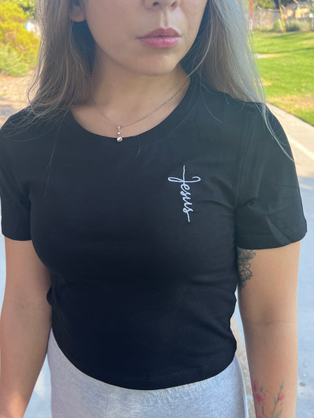 Jesus+Cross Crop Top